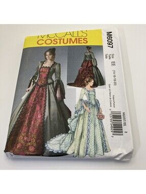 McCall’s Costumes M6097 Victorian Renaissance Medieval Top & Skirt 14-20 Uncut